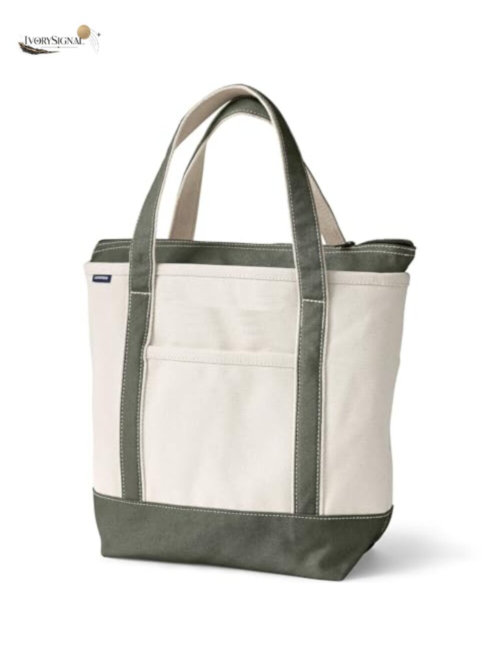 Lands' End Zip Canvas Tote